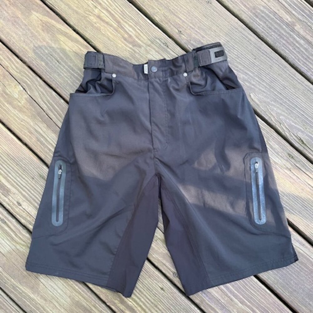 Men’s - Large - Zoic Ether Biking Shorts & Mesh, Padded Liner Shorts - Black